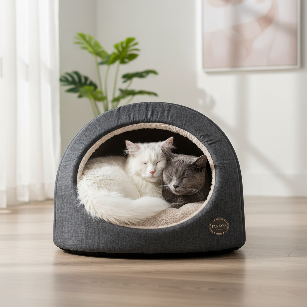 Snuggle Den Two Cats